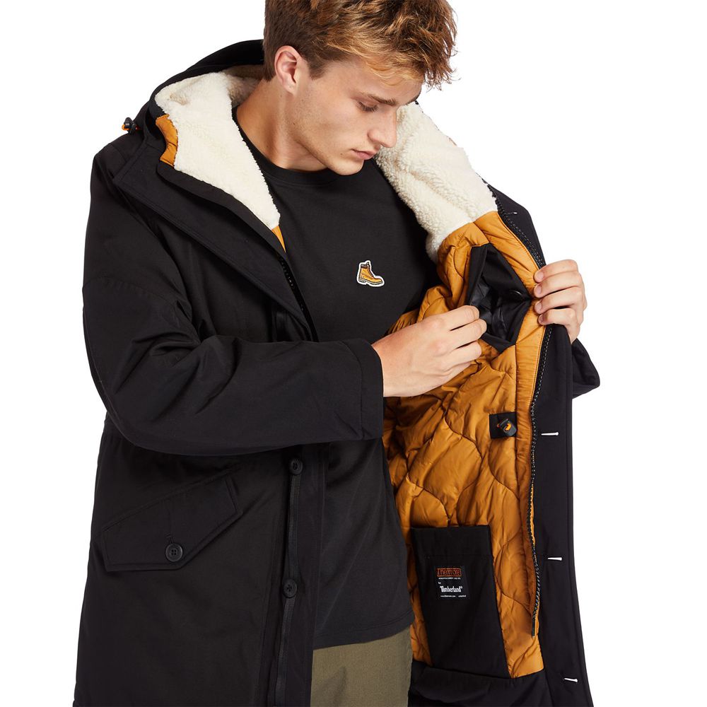 Timberland Μπουφαν Ανδρικα Μαυρα - Outdoor Heritage Ecoriginal Parka With Dryvent™ Technology - Gree